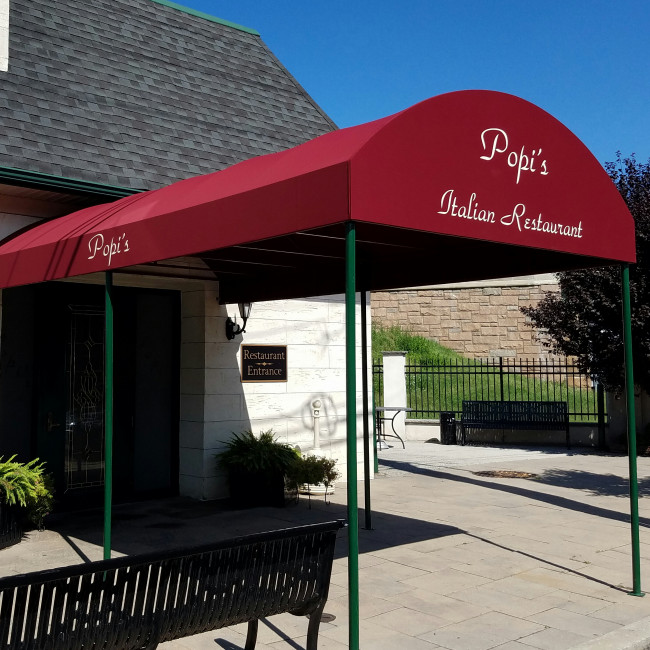 shelter guests entering your business with an entryway awning like this