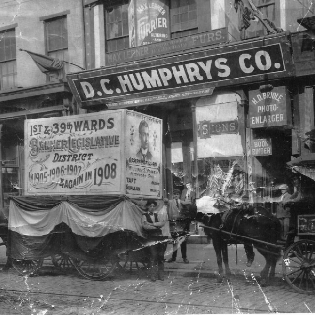 Vintage photo of the exterior of Humphrys in the early 1900s