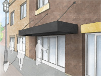 illustrated architectural metal awning image